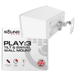 PLAY:3 Wall Mount Bracket, Tilt & Swivel, White - Single