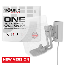 ONE (GEN1/2/SL), PLAY:1 Wall Mount Bracket, Tilt and Swivel, White - Single
